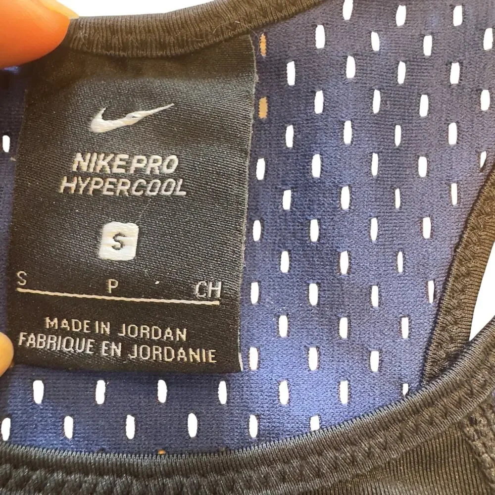 Nike Pro Hypercool High Neck Racerback Tank Top Breathable Women's Small Blue - Picture 4 of 9
